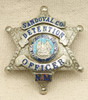 Ca 2000 Sandoval Co NM Detention Officer Badge on Leather Belt Clip