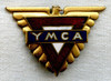 WWII Youth Mens Christian Association (YMCA) Officer Collar Badge