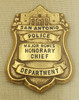 Framed Set SAPD & SAFD Honorary Chief Badges, ca 1935 Award to "Major Bowes" w/Photo & Autograph