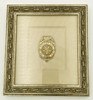 Framed Set SAPD & SAFD Honorary Chief Badges, ca 1935 Award to "Major Bowes" w/Photo & Autograph
