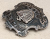 Beautiful 1916 MASS Motor Vehicles Inspector Badge in Com Silver with Black Enamel by Ross Jewelers