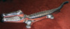 Antique Nestor Alligator Nutcracker in Nickel-Plated Brass