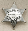 Nice Old 1920s-1930s Monterey Co CA Deputy Sheriff Badge #116 by Ed Jones
