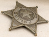 Great Large 1910s - 1920s Shawnee Oklahoma 6  Point Ball Tip Star Police Badge