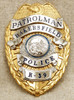 Early 1960s Bakersfield CA Police Reserve Patrolman Badge # R39 in Exc. Cond. by Blackinton
