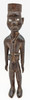 Classic Early 20th C Kamba Carved Wooden Ashari or Colonial Figure with traditional Lead eyes