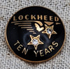 Nice Ca 1950 10K Gold Lockheed Aircraft 10 Year Service Pin by Leavens