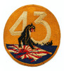 Rare WWII MTB Ron 43 USN Motor Torpedo Boat Squadron 43 Jacket Patch