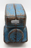 Lovely 1920s A.C. Williams Cast Iron Toy Car Original Blue Paint with 12-Spoked Nickel Wheels