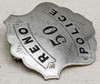 Ext Rare 1890s-early 1900s Reno Nevada Police Badge #50 by Whitehead & Hoag