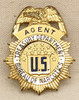 Stunning Example 1930s-1940s US Treasury Dept Bureau of Narcotics Agent Badge #56