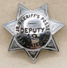 Rare 1950s San Mateo Co CA Jr Sheriff's Posse Deputy Badge # 19 by Irvine & Jachens
