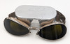 Rare Iconic WWI LUXOR No. 5 US Aviator Goggles With Sunshade Lenses in TIME CAPSULE Condition