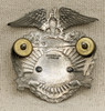 Nice Sterling Silver WWII Era United State Rubber Co Police Hat Badge by Entenmann