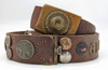 Nice WWI Doughboy Bring back "HATE BELT" Covered with German Cockades, Buttons, Numbers, etc