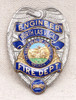 Great Pair of North Las Vegas NV Fire Dept Engineer Badges Hat & Coat Dated 12/1965 to James Hewett
