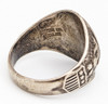 Great Combat Worn WWII US Army ARMORED FORCE Enameled Sterling Silver Ring Sz 10.25