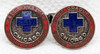 Great ca 1950 Chicago Post Graduate School of Nursing Enameled Sterling Cufflinks