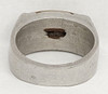 Great WWII US GI Ring From Palermo Sicily 1944 Deco Design in Aircraft Aluminum, Copper, & Celluloid
