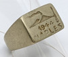 Iconic WWII Italian Made US GI Souvenir Ring 1944 NAPLES sz 7-3/4