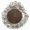 Incredible 1970s Zuni Silver & Needlepoint Coral Necklace
