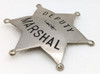 Nice Larger Old West ca 1890s Deputy Marshal 6pt Ball Tip Star Badge
