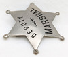 Nice Larger Old West ca 1890s Deputy Marshal 6pt Ball Tip Star Badge