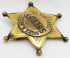 Fantastic ca 1912 Full Sheriff of Deer Lodge County Montana Badge of Bruce N. Bryan