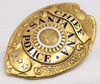 Stunning & HUGE 1920s Santa Ana CA Chief of Police Badge by C. Entenmann Jewelry Co