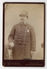 Late 1880s New York City Municipal Police Officer Cabinet Photo Taken in The Bowery New York