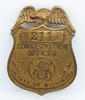 Nice Late 1930s-Early 1940s Michigan State Conservation Officer Badge #211 by Whitehead & Hoag