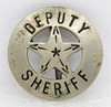 Wonderful 1880s - 1890s Old West Posse Size Hand Stamped "Stock" Deputy Sheriff Circle Star Badge