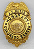 Rare 1940s Honorary Colorado Ranger Badge Named to A.S. Hatch