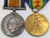 Lovely WWI UK Service & Victory Medals on Parade Mount to Private M Kunz 4th London Regiment