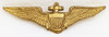 Beautiful WWI-Early 20s USN US Navy Pilot Wing in Gilt Brass by F H Noble