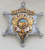 Rare Early 1950s Claremont CA Police Sergeant Badge by Entenmann