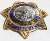 Beautiful 1950s West Covina CA Police Lieutenant 7 Pt Star Badge #4