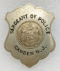 Rare ca 1900s-1910s Camden NJ Sergeant of Police Badge