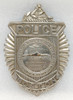Very Nice Ca 1950 Boston MA Police Brinks Clamshell Sunset Radiator Badge #5009