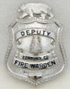 Rare Mid - Late 1930s Ventura Co CA Deputy Fire Warden Badge #5 by LAS&SCO
