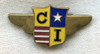 BEING RESEARCHED Unidentified Numbered "CI" Wing Badge, Chinese?