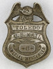 Beautiful & Rare ca 1900 Toledo Ohio US MAIL Special Messenger Badge #6
