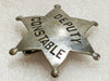 Great Old West 1890s "Stock" Deputy Constable Hand Stamped 6-pt Star by LARSCO Early Cartouche Mark