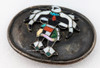 Large 1970s Zuni Silver & Multi Material Inlay Eagle Dancer Belt Buckle by Charles & Mary Ann Poncho