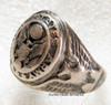 Well Worn WWII US Army Ring in Sterling Silver Size 10.75