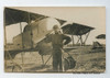 Great ca 1916 Pilot in Flight Suit with Helmet & Gorgeous in Front of his Aircraft RPPC