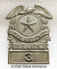 1910s-1920s S.A. TX Police hat Badge #3 Extremely Low number