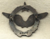 Beautiful Circa 1920s Numbered Issue French Pilot Badge