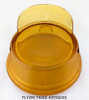 Cool WWII US Army E.M. Visor Hat Covered Amber Glass Candy Dish