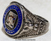 Beautiful 1930s-Early WWII US Army 243rd Coast Arty Enameled Sterling Ring 10.5